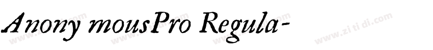 Anony mousPro Regula字体转换